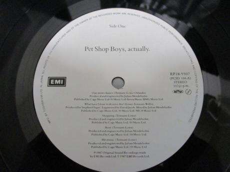 Pet Shop Boys Actually Japan Orig. LP OBI + Rare 7"