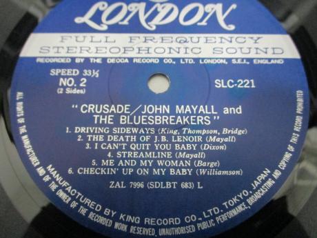John Mayall & the Bluesbreakers Crusade Japan Early Press LP OBI
