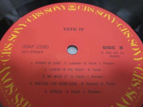 Toto IV Japan Orig. LP OBI INSERT
