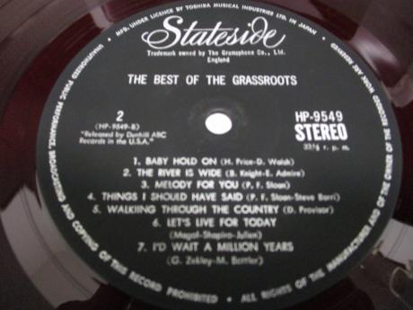 Grass Roots The Best Of Japan ONLY LP G/F RED WAX