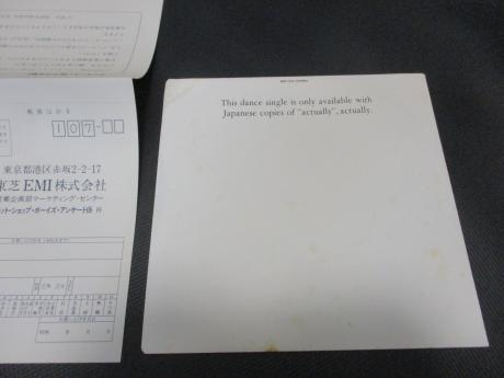 Pet Shop Boys Actually Japan Orig. LP OBI + Rare 7"