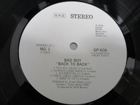 Bad Boy Back To Back Japan Orig. PROMO LP OBI WHITE LABEL