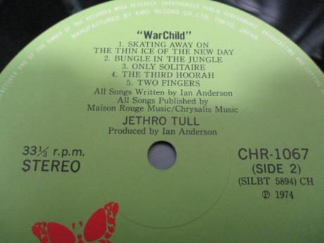 Jethro Tull War Child Japan Orig. LP INSERT