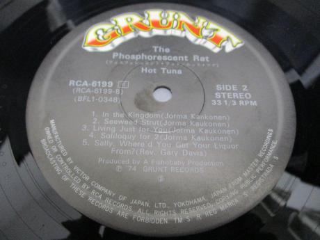 Hot Tuna Phosphorescent Rat Japan Rare LP OBI