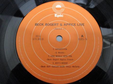 BBA Jeff Beck Bogert & Appice Live Japan Orig. 2LP OBI SUPER BIG POSTER