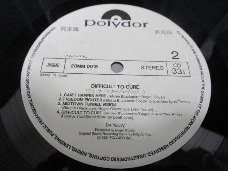 Rainbow Difficult to Cure Japan Orig. PROMO LP OBI WHITE LABEL
