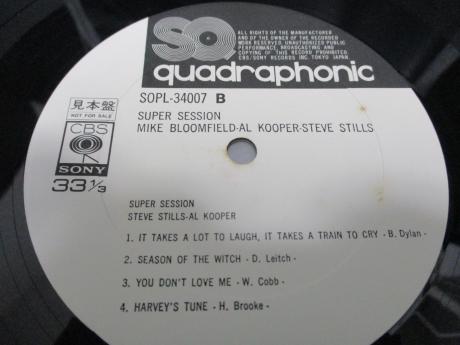 Mike Bloomfield Al Kooper Stephen Stills Super Session Japan 4CH PROMO LP WHITE LABEL