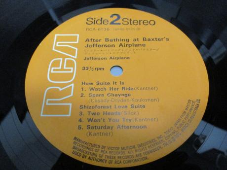 Jefferson Airplane After Bathing at Baxter’s Japan Rare LP RED OBI G/F