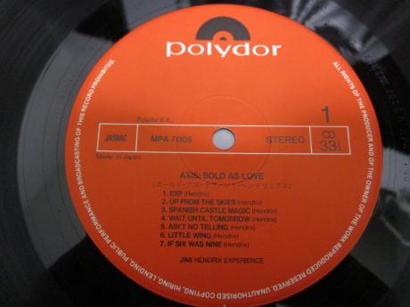 Jimi Hendrix Axis: Bold as Love Japan Rare LP GREEN OBI
