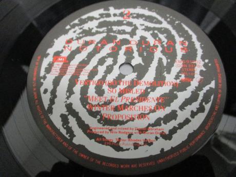 Duran Duran Notorious Japan Orig. LP OBI INSERT