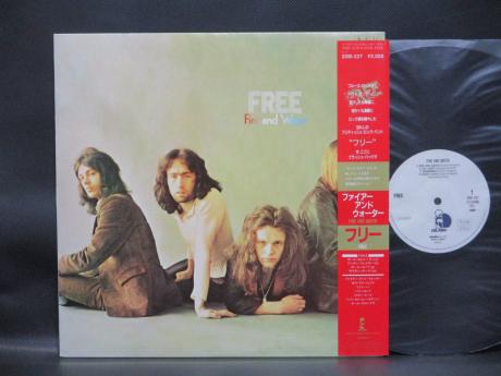 Free Fire and Water Japan PROMO LP RED OBI + INSERT WHITE LABEL