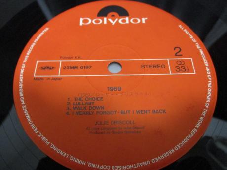 Julie Driscoll 1969 Japan Orig. LP OBI INSERT