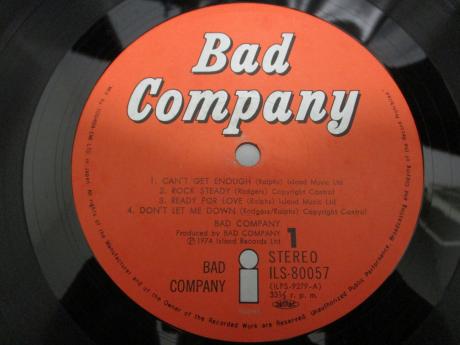 Bad Company 1st Same Title Japan Orig. LP OBI BOOKLET