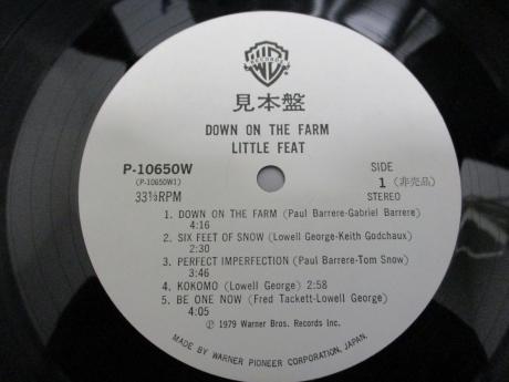 Little Feat Down on the Farm Japan Orig. PROMO LP OBI WHITE LABEL