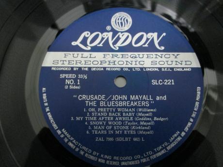 John Mayall & the Bluesbreakers Crusade Japan Early Press LP OBI