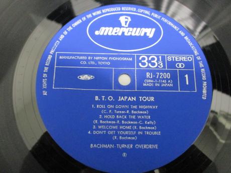 Bachman Turner Overdrive B.T.O. Japan Tour Japan Orig. LP OBI