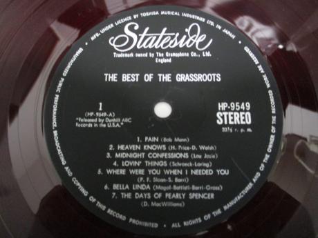 Grass Roots The Best Of Japan ONLY LP G/F RED WAX