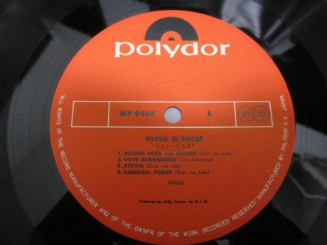 Focus Focus 3 Japan Orig. 2LP OBI INSERT