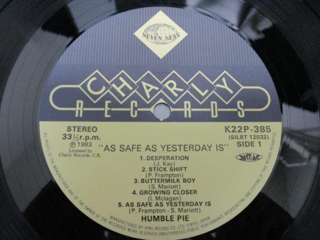 Humble Pie As Safe As Yesterday Is Japan Rare LP OBI
