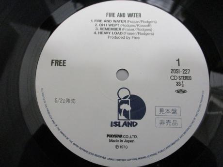 Free Fire and Water Japan PROMO LP RED OBI + INSERT WHITE LABEL