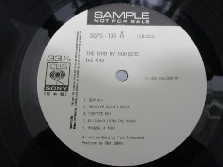 WHO By Numbers Japan Orig. PROMO LP OBI WHITE LABEL RARE POSTER