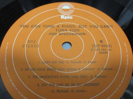 REO Speedwagon You Can Tune A Piano But You Can't Tuna Fish Japan Orig. LP OBI