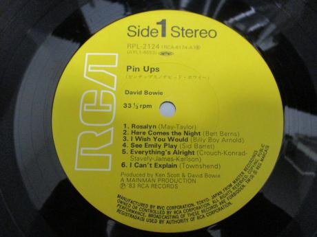 David Bowie Pin Ups Japan Tour ED LP BLUE & WHITE OBI
