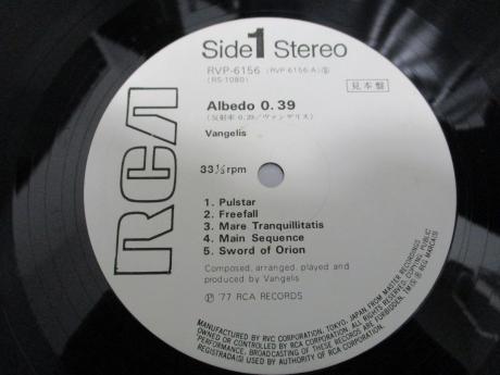 Vangelis Albedo 0.39 Japan Orig. PROMO LP OBI WHITE LABEL