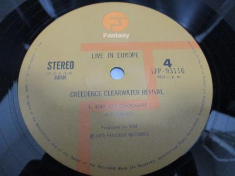 2. CCR Creedence Clearwater Revival Live in Europe Japan Orig. 2LP OBI RARE POSTER