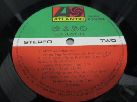 Led Zeppelin IV 4 Symbols Japan Rare LP OBI
