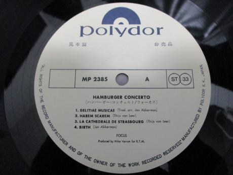 Focus Hamburger Concerto Japan Orig. PROMO LP OBI WHITE LABEL