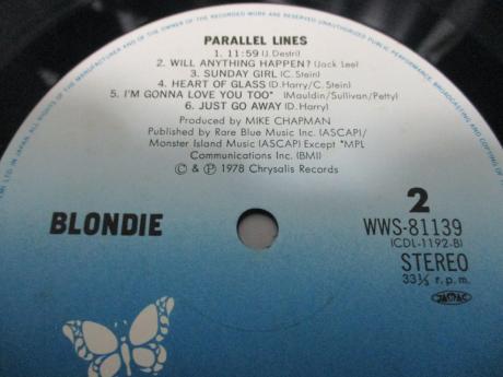 Blondie Parallel Lines Japan Orig. LP OBI INSERT