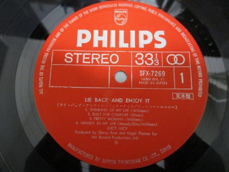 Juicy Lucy Lie Back And Enjoy It Japan Orig. PROMO LP DIF RED LABEL