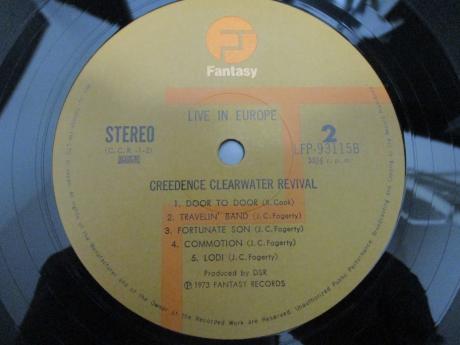 2. CCR Creedence Clearwater Revival Live in Europe Japan Orig. 2LP OBI RARE POSTER