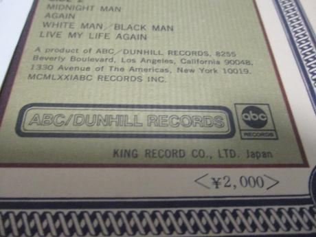 James Gang Thirds Japan Orig. PROMO LP OBI WHITE LABEL