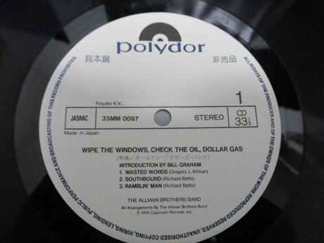 Allman Brothers Band Wipe The Windows Check The Oil Japan Polydor PROMO 2LP OBI WHITE LABEL