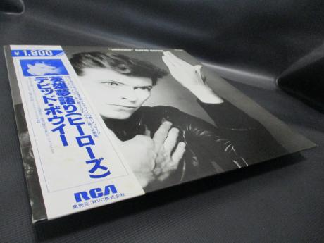David Bowie Heroes Japan Rare LP OBI INSERT