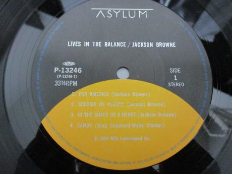 Jackson Browne Lives In The Balance Japan Orig. LP OBI