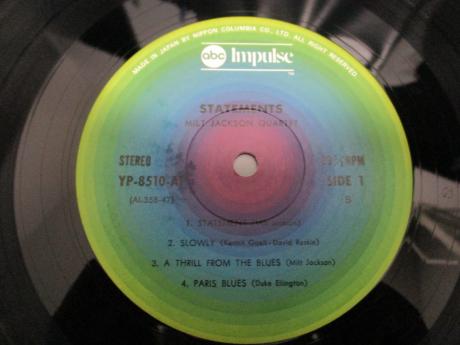 Milt Jackson Quartet Statements Japan Rare LP OBI INSERT