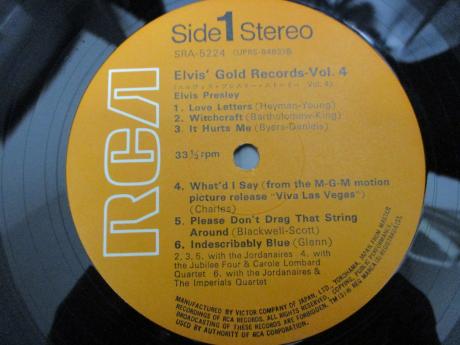 Elvis Presley Elvis' Golden Records Vol. 4 Japan Rare LP G/F DIF COVER
