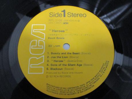 David Bowie Heroes Japan Rare LP INSERT