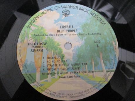 Deep Purple Fireball Japan Rare LP OBI INSERT