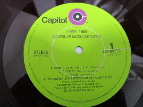 Quicksilver Messenger Service Comin' Thru Japan Orig. LP RED WAX