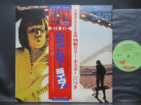 Robin Trower Live ! Japan Orig. LP OBI BIG POSTER