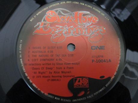 Yes Steve Howe Beginnings Japan Orig. LP INSERT