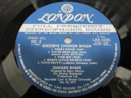 Chicken Shack Goodbye Japan Rare LP BROWN OBI