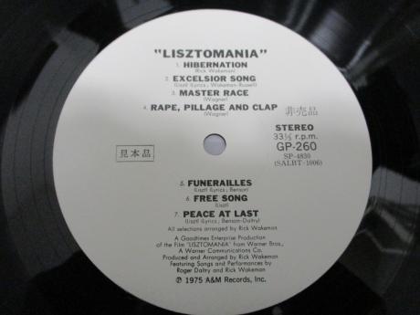 Yes Rick Wakeman Lisztomania Japan Orig. PROMO LP OBI WHITE LABEL