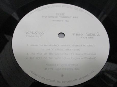 Wishbone Ash No Smoke Without Fire Japan Orig. PROMO LP OBI WHITE LABEL