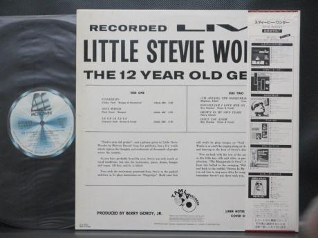 Little Stevie Wonder 12 Year Old Genius Recorded Live Japan Rare LP OBI