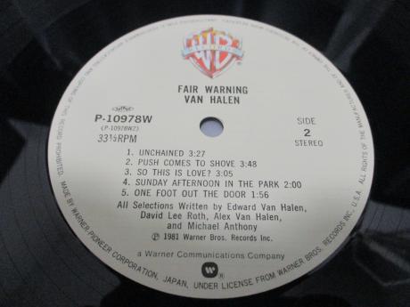 Van Halen Fair Warning Japan Orig. LP OBI INSERT